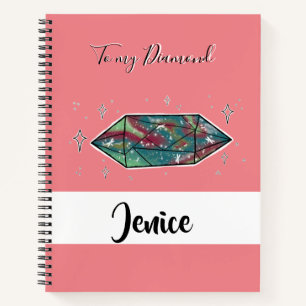 zu meinem Diamanten Personalisiertes Notebook Notizbuch