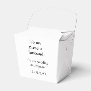 Zu meinem Ehemann Hochzeitsjubiläum Name Datum hin Geschenkschachtel