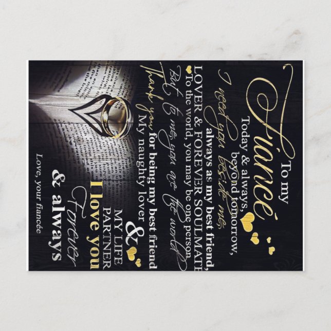 Zu meinem Ehemann | Liebe-Zitate für Ehemann| Postkarte (Vorderseite)