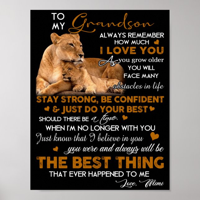 Zu meinem Enkel Poster (Vorne)