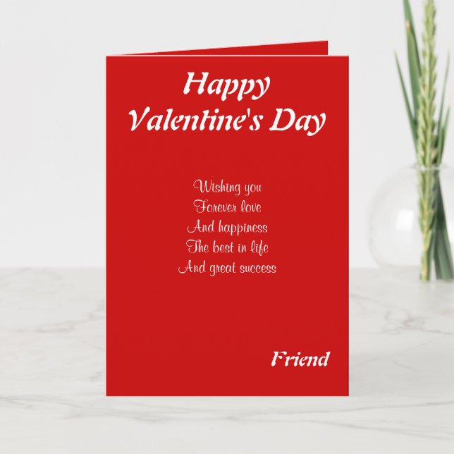 Zu meinem Freund am Valentinstag Feiertagskarte (Vorderseite)