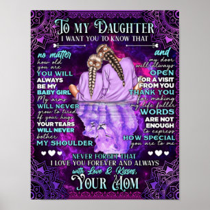 Zu meinem Geburtstagsgeschenk meiner Tochter, Nied Poster