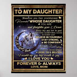 Zu meinem Geschenk an meine Tochter Schmetterlinge Poster