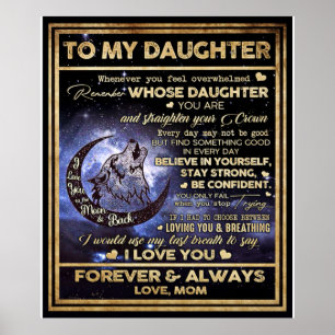 Zu meinem Geschenk an meine Tochter Schmetterlinge Poster