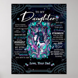 zu meinem Geschenk, Brief an Tochter vom Vater Poster