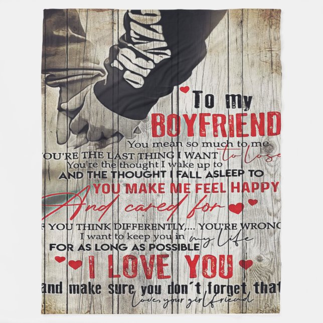 Zu meinem Geschenk für den Ehemann | Love Husband  Fleecedecke (Vorderseite)