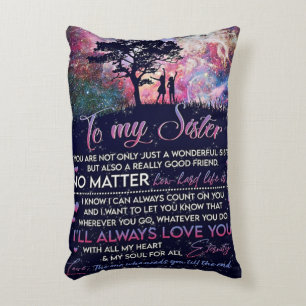 Zu meinem Geschenk für meine Schwester Lady Girl,  Dekokissen