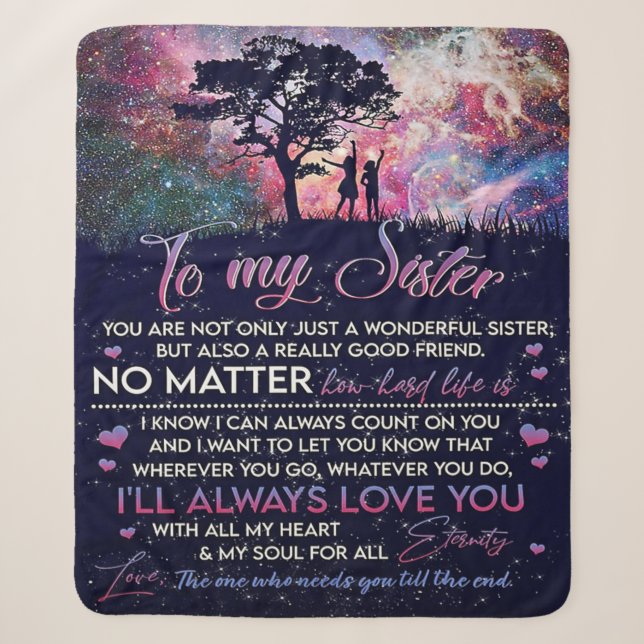 Zu meinem Geschenk für meine Schwester Lady Girl,  Sherpadecke (Vorderseite)