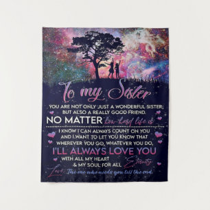 Zu meinem Geschenk für meine Schwester Lady Girl, Wandteppich