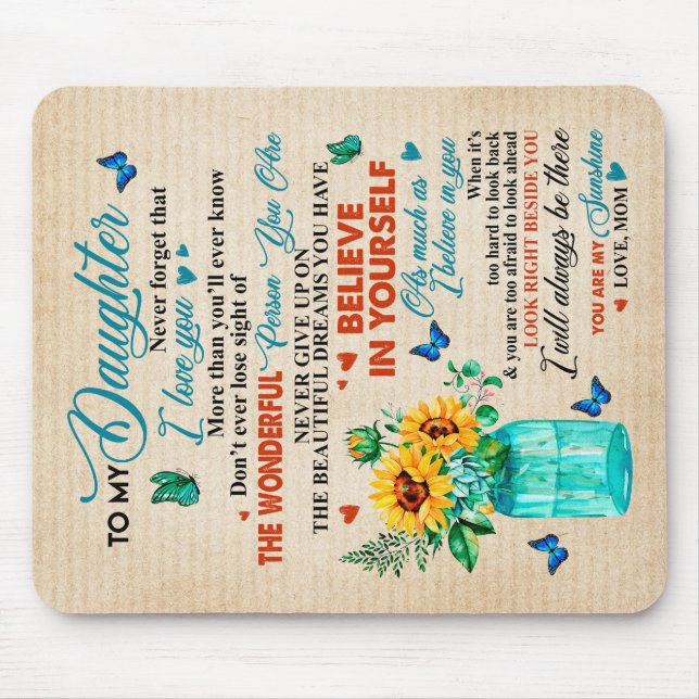 Zu meinem Geschenk, Schmetterling Lover, Sonnenblu Mousepad (Vorne)