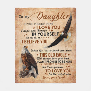 Zu meinem Geschenk, Vater und Tochter, Adler Lover Fleecedecke