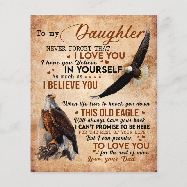 Zu meinem Geschenk, Vater und Tochter, Adler Lover Flyer (Vorne)