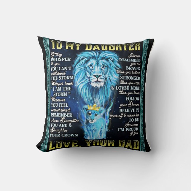 zu meinem Geschenk von Löwe, Geschenk von Löwe Vat Kissen (Vorderseite)