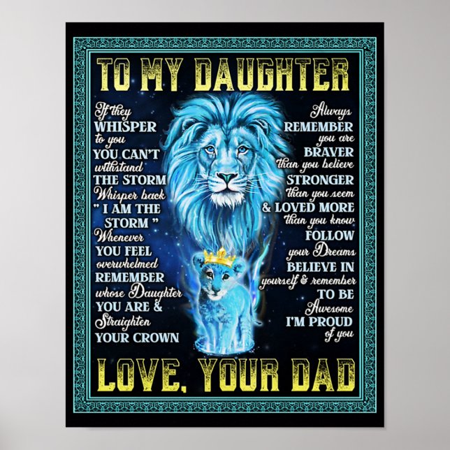 zu meinem Geschenk von Löwe, Geschenk von Löwe Vat Poster (Vorne)