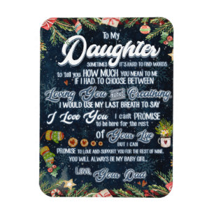 Zu meinem Geschenk, Weihnachtsbrief an Tochter Magnet