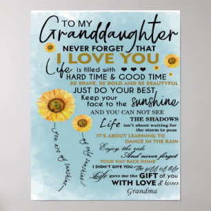 Zu meinem Großtochter-Geschenk, Großkinder zum Geb Poster