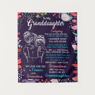 zu meinem Großtochter-Geschenk von Oma, Blume Love Wandteppich