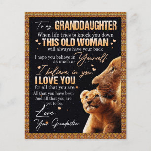 Zu meinem Großtochter Geschenk von Oma, Löwenliebh Flyer