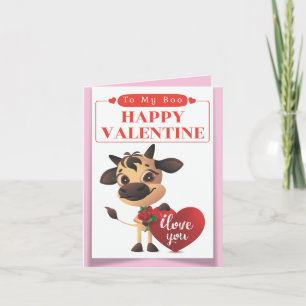Zu meinem Jungen, GLÜCKLICH VALENTINE   Grußkarte Karte