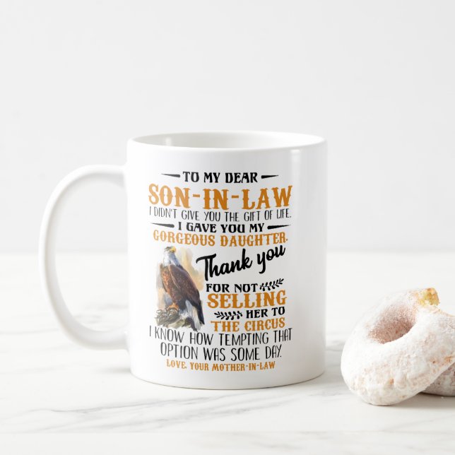 Zu meinem lieben Schwiegersohn Kaffeetasse (Mit Donut)