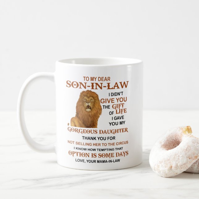 Zu meinem lieben Schwiegersohn Kaffeetasse (Mit Donut)