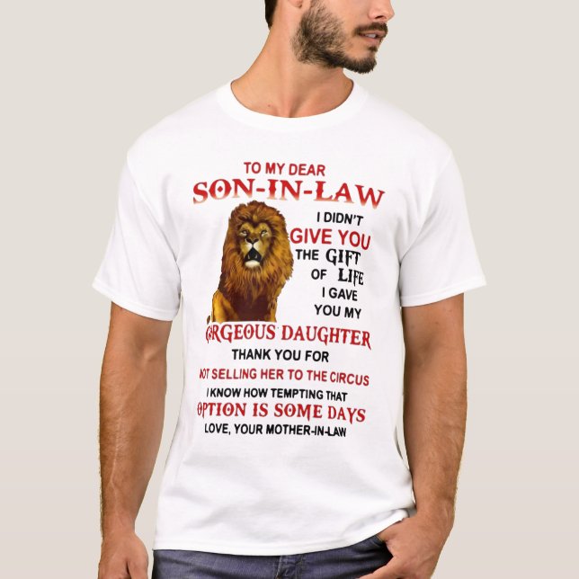 Zu meinem lieben Schwiegersohn T-Shirt (Vorderseite)