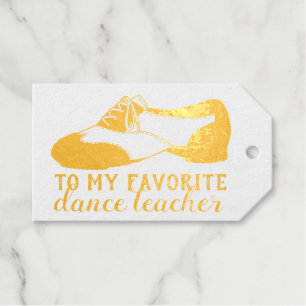 Zu meinem Lieblings-Tanzlehrer Oxford Stich Shoe Geschenkanhänger