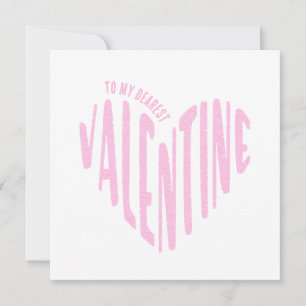Zu meinem liebsten Valentine Red Heart Word Art Mi Feiertagskarte