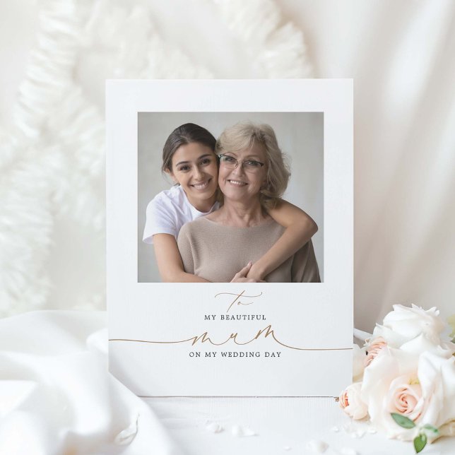 Zu meinem Mama-Hochzeitsstimmung-Foto (To My Beautiful Mum Wedding Photo Card)