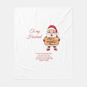 Zu meinem Mann frohe Weihnachten Fleecedecke