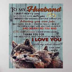 Zu meinem Mann Perfektes Geschenk für Ehemann Poster