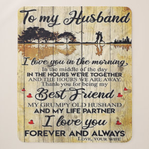 Zu meinem Mann   Perfektes Geschenk für Ehemann Sherpadecke