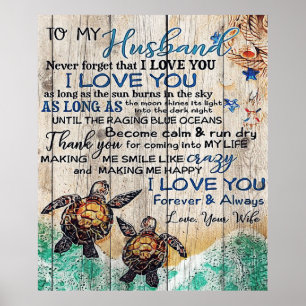 Zu meinem Mann Trendy Gift für Ihr Ehemann Poster