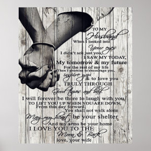 Zu meinem Mann   Trendy Gift für Ihr Ehemann Poster