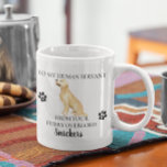 Zu meinem menschlichen Servant Funny Dog Golden Re Kaffeetasse<br><div class="desc">Dieses Design kann in dem Bereich personalisiert werden, der durch das Ändern des Fotos und/oder Textes zur Verfügung gestellt wird. Sie können auch angepasst werden, indem Sie auf Vorlage personalisieren klicken und dann auf die Schaltfläche klicken, um weitere Optionen anzupassen, um die Hintergrundfarbe zu löschen oder zu ändern, Text hinzuzufügen,...</div>