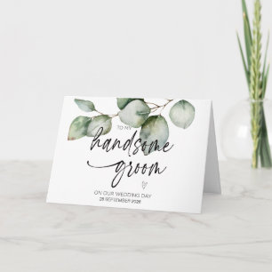 zu meinem schönen Bräutigam an unserem Hochzeitsta Karte