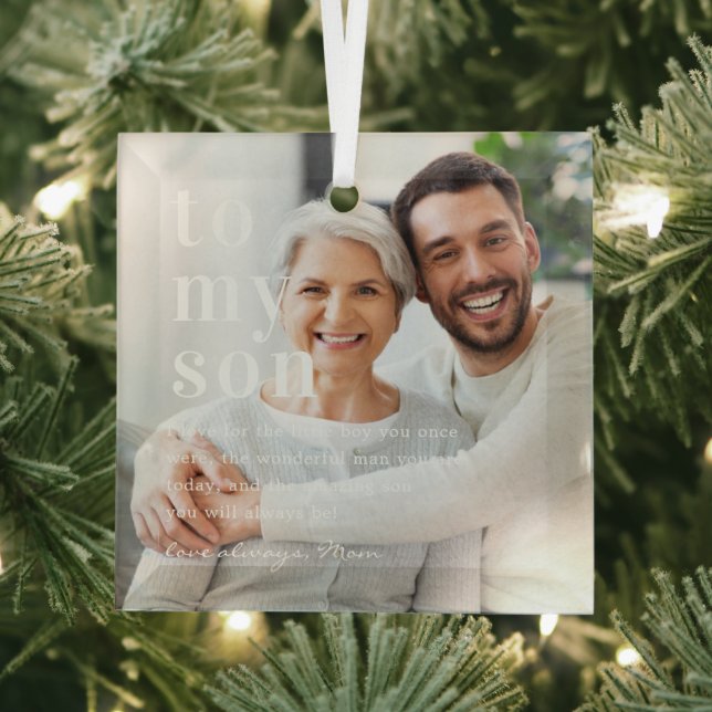 Zu meinem Sohn | Angebot und Foto Ornament Aus Glas (Insitu)