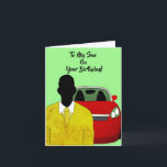 Zu meinem Sohn Anzug und Krawatte Afrikanischer Am Karte<br><div class="desc">Diese coole Geburtstagskarte enthält eine Silhouette eines afroamerikanischen Mannes,  der einen orangefarbenen Anzug und eine orangefarbene Krawatte trägt.  Holen Sie sich diese Karte für einen verdienten Sohn,  um Ihre Wertschätzung zu zeigen.</div>
