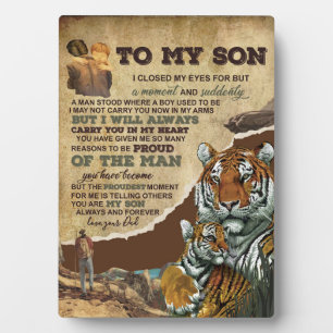 Zu meinem Sohn Geschenk, Tiger Liebhaber, Brief an Fotoplatte