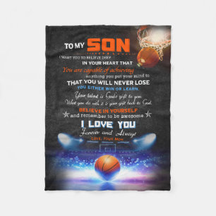 Zu meinem Sohn ist dein Talent Gottes Geschenk Bas Fleecedecke