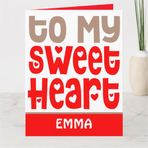 Zu meinem Sweetheart Trendname Red Valentines Karte