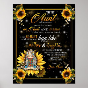 zu meinem Tante-Geschenk, Niedliches Sonnenblumeng Poster