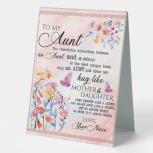 zu meinem Tante-Geschenk, Schmetterlingsgeschenk v Tischaufsteller