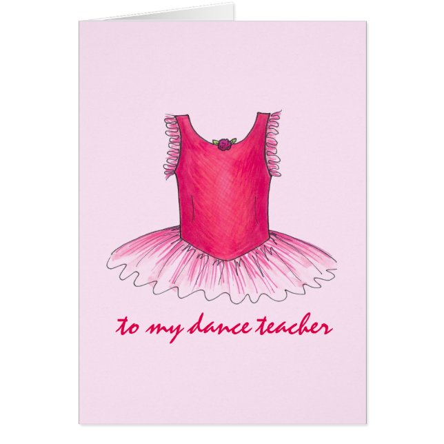 Zu meinem Tanzlehrer Pink Ballet Ballerina Tutu (Vorne)