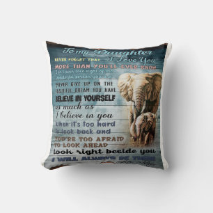 ZU MEINEM TOCHTER   Cooles Geschenk für Ihr Mädche Kissen