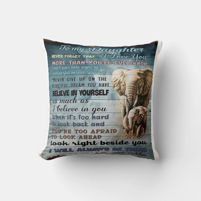 ZU MEINEM TOCHTER | Cooles Geschenk für Ihr Mädche Kissen (Vorderseite)