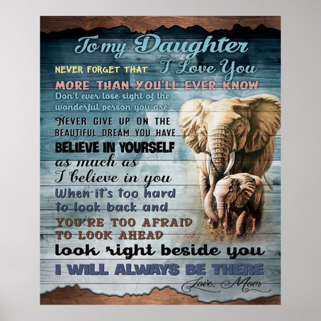ZU MEINEM TOCHTER | Cooles Geschenk für Ihr Mädche Poster (Vorne)