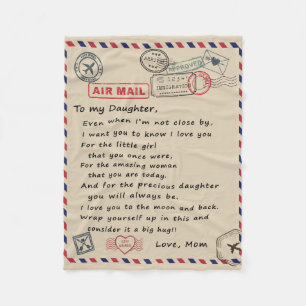 zu meinem Tochter-Geschenk, Liebe-Letter-Tochter u Fleecedecke