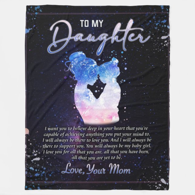 zu meinem Tochter-Geschenk, Liebe-Letter-Tochter u Fleecedecke (Vorderseite)