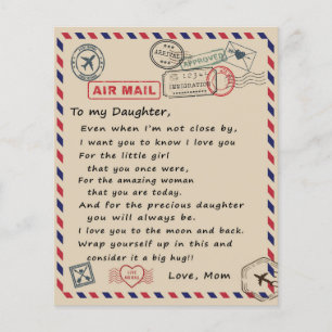 zu meinem Tochter-Geschenk, Liebe-Letter-Tochter u Flyer